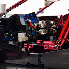 1: 8 BMW M4 GT3 Building Set, Fully Detailed Simulation, Custom Wine Red Electroplating Appearance Edition (4556Pcs)