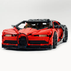 1: 8 Bugatti Chiron, Custom Modified Red+Black Edition (4031 PCS)