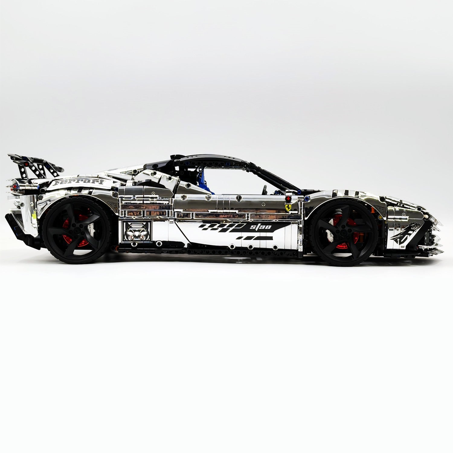 1:8 Ferrari SF90XX Silver Plating Limited Color, The Ultimate Supercar, More Than 12 Features Restored(4100 Pcs)