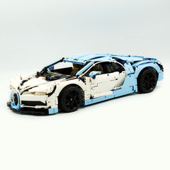 1: 8 Bugatti Chiron, Custom Modified Blue+White Edition (4031PCS)