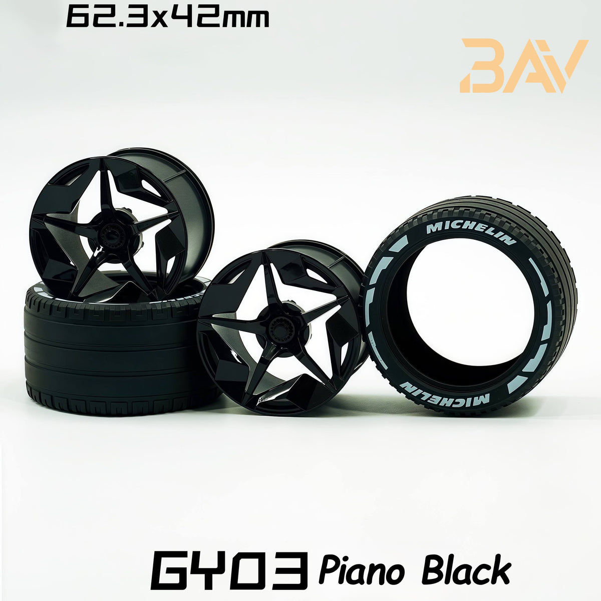 1:8 Supercar Custom Wheels (4-pack) - BAV BRICK