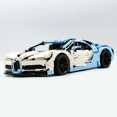 1: 8 Bugatti Chiron, Custom Modified Blue+White Edition (4031PCS)