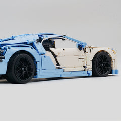 1: 8 Bugatti Chiron, Custom Modified Blue+White Edition (4031PCS)