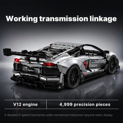 1:8 Lamborghini Aventador SVJ LBWK | Chrome Bull Widebody Supercar (4990+ PCS)