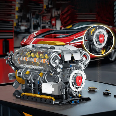 MOTORISED V8 ENGINE (692 PCS) | BAV BRICK