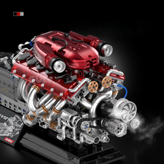 Large LaFerrari V12 Engine | Motorised Supercar Engine Model (2378 PCS)