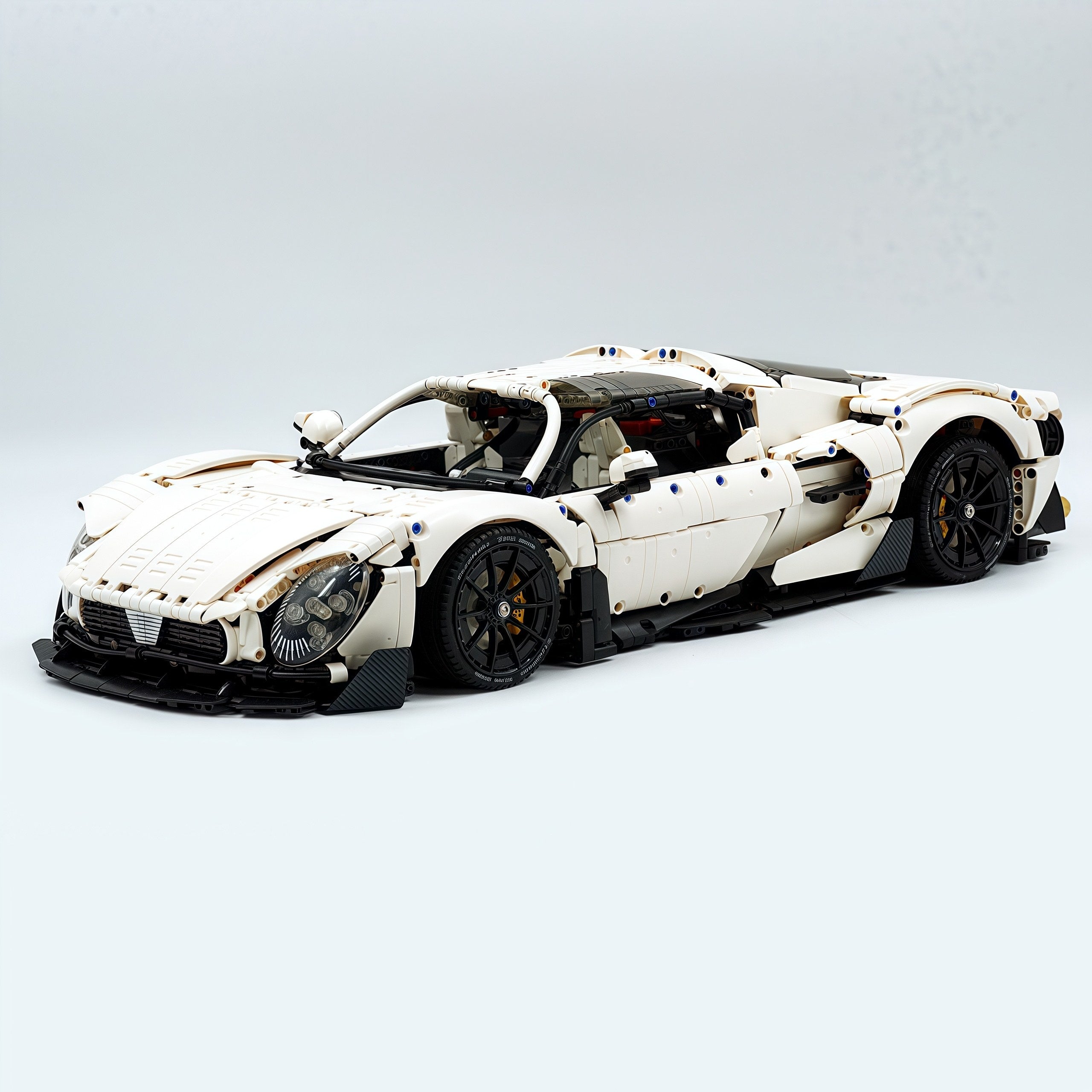 1: 8 Alfa Romeo 33 Stradale Supercar, White Goddess Customized Version (3861 Pcs)