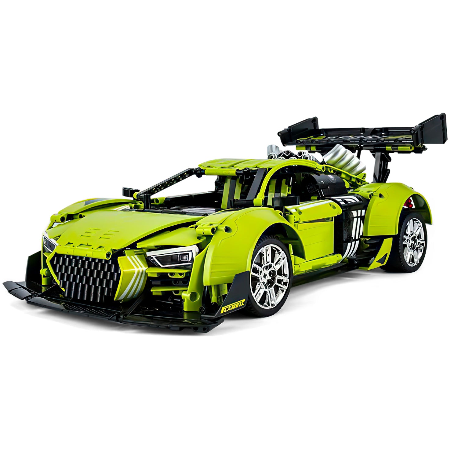 AUDI R8 Green Beast, Large Rear Wing (2641 Pcs) - BAV BRICK