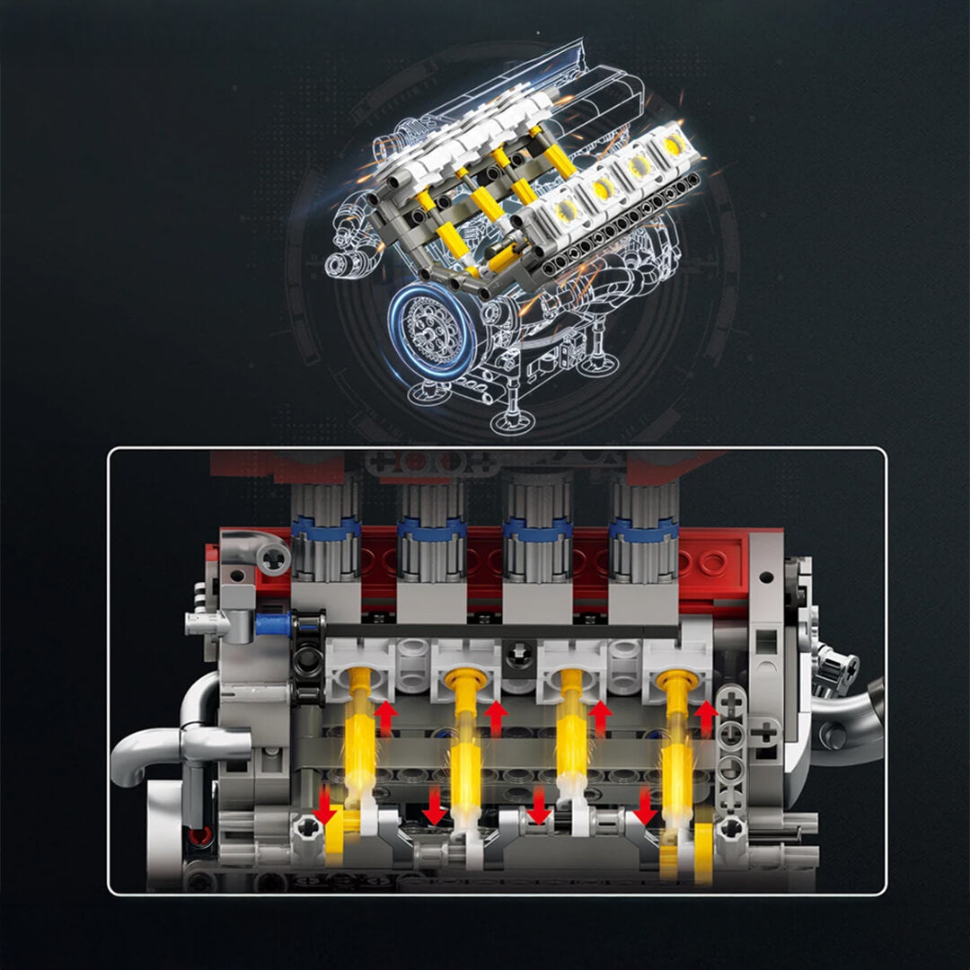 Motorised High-Revving V8 Italian Engine |  Performance Engine Engineering | 1100 PCS - BAV BRICK