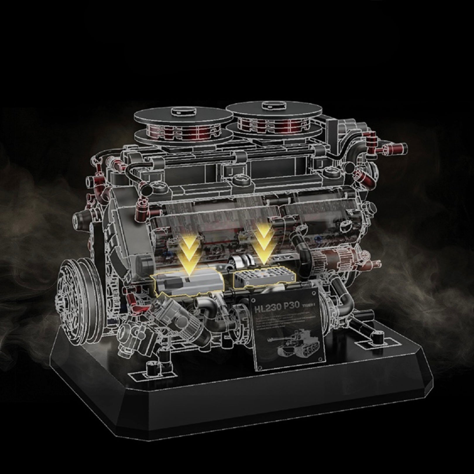 Heavy Tank V12 Engine |  Historic Military Engine Model | 1238 PCS - BAV BRICK