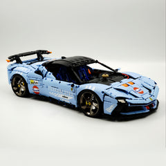 1:8 Ferrari SF90XX White Goddess, The Ultimate Supercar, More Than 12 Features Restored(4100 Pcs)