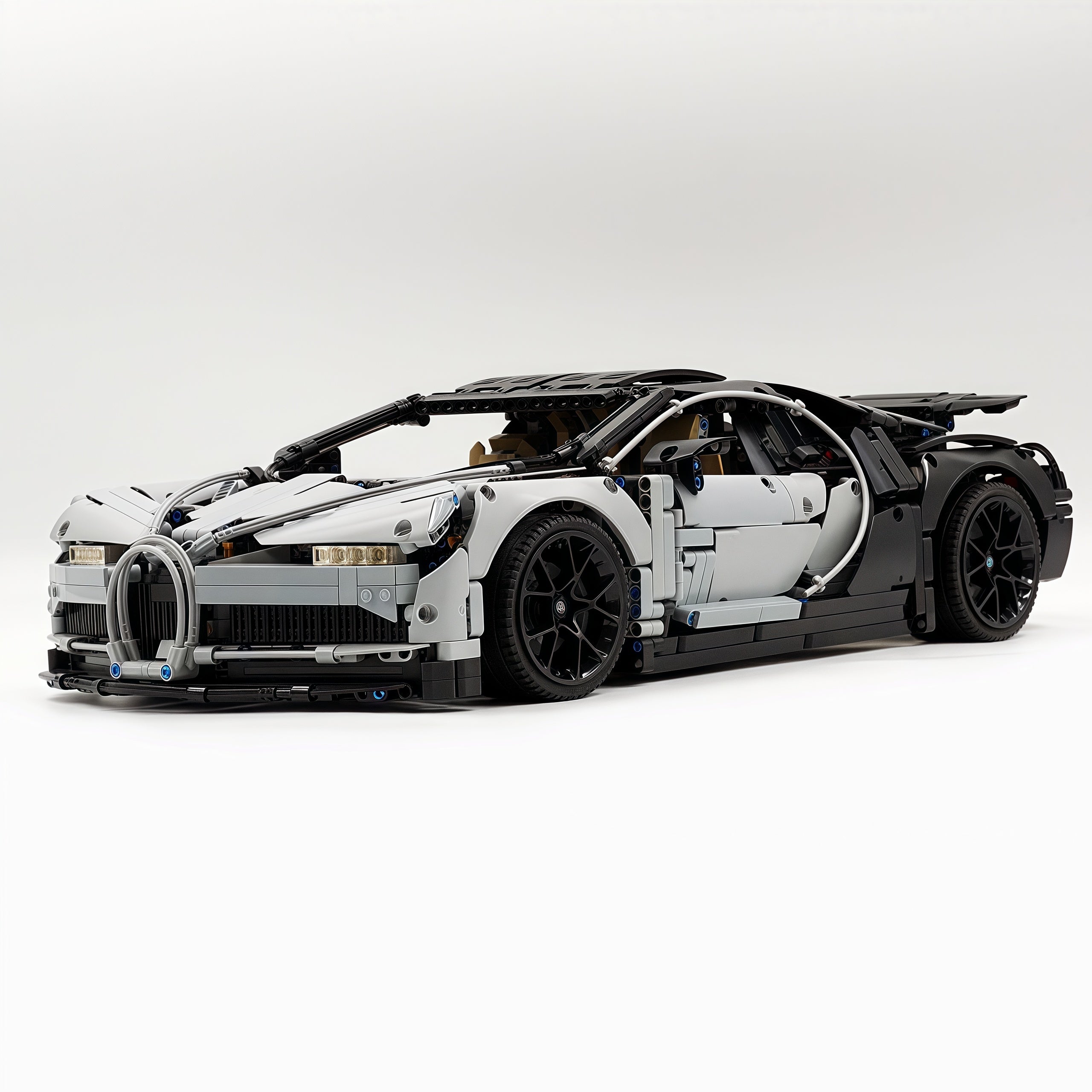 1: 8 Bugatti Chiron, Custom Modified Gray+Black Edition (4031PCS)