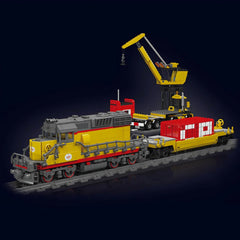 Remote-Controlled EMD SD40-2 Diesel Locomative | Freight Train With Crane(1170pcs) - BAV BRICK