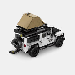 LAND ROVER DEFENDER CAMPER | British Camper Off‑Roader with Container Display Case(676 PCS)