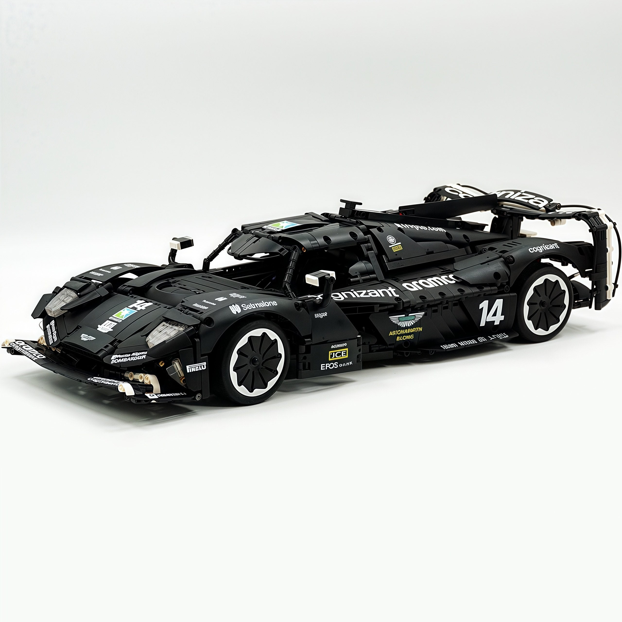 1: 8 Aston Martin Valkyrie Hypercar, Black Samurai Customized Version(3869 Pcs)
