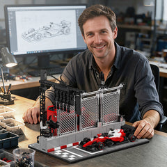 Ferrari F1 Race Car and F1 Starting Grid Set | 1413 PCS