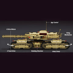 REMOTE CONTROLLED ARMY MAMMOTH 4 TRACK TANK (3294 PCS)