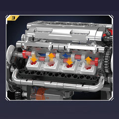 MOTORISED V8 ENGINE (534 PCS)