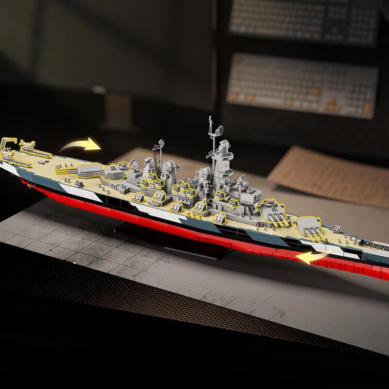 USS Montana Battleship | American Naval Flagship | 2955 PCS - BAV BRICK
