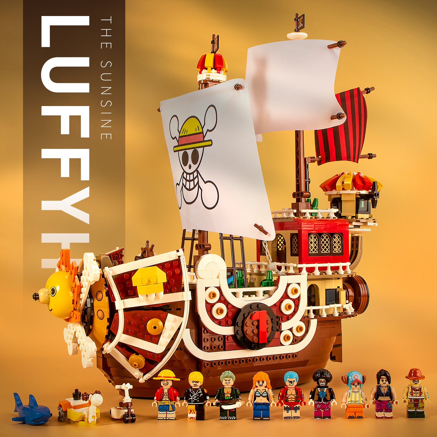 One Piece Pirate Ship Thousand Sunny, Free Dolls (1484 Pcs) - BAV BRICK