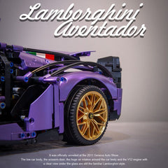 1:8 Purple Lamborghini Sian Collector's Edition (3955 Pcs) - BAV BRICK