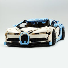 1: 8 Bugatti Chiron, Custom Modified Blue+White Edition (4031PCS)