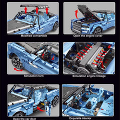 Rolls-Royce Boat Tail with Rear Wine Cabinet, Removable Convertible Top (2903 Pcs) - BAV BRICK