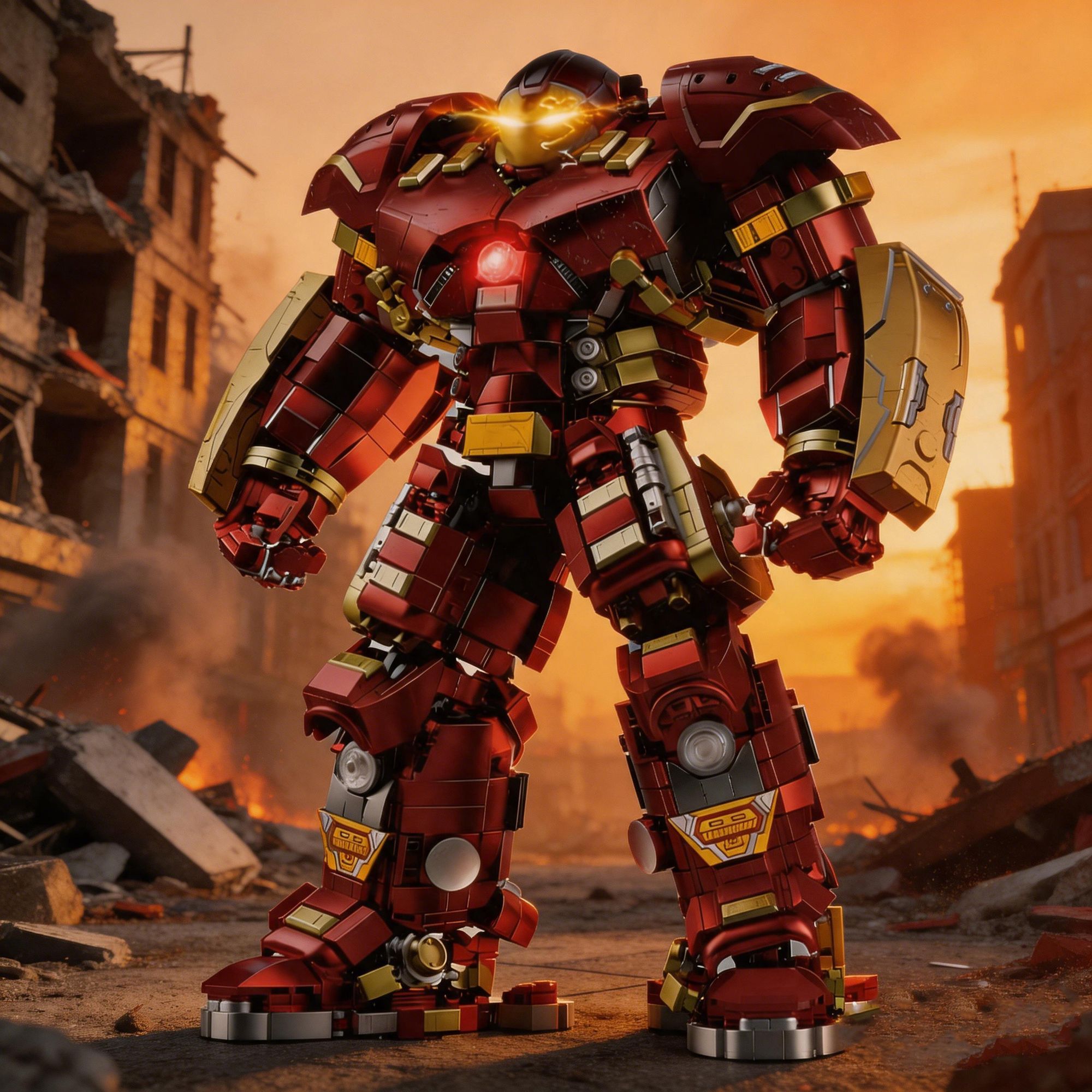 Heavy Armor Mech | Gold Edition Battle Frame | DIY Assembly Model (2039+ PCS) - BAV BRICK
