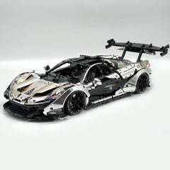 1: 8 McLaren P1 Silver Plating Supercar Building Sets with Remote Control, Electric lift tail, Electric Doors (3568 Pcs)