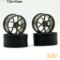 1:8 Custom Wheels MOC, Suitable for All 1:8 Supercars (4-pack)