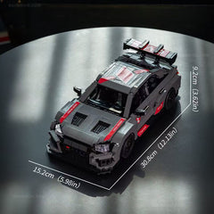 Audi RS3, coche de carreras alemán de carrocería ancha | Incluye 4 estilos de ruedas (1520 piezas)