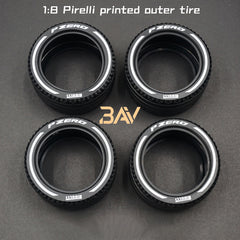 1:8 Custom Wheels, Suitable for All 1:8 Supercars (4-pack)