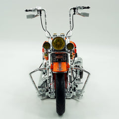 1: 5 Harley Heuer fat Boy, Electroplating Body, Adjustable Rear Wheel Height(2392 Pcs)