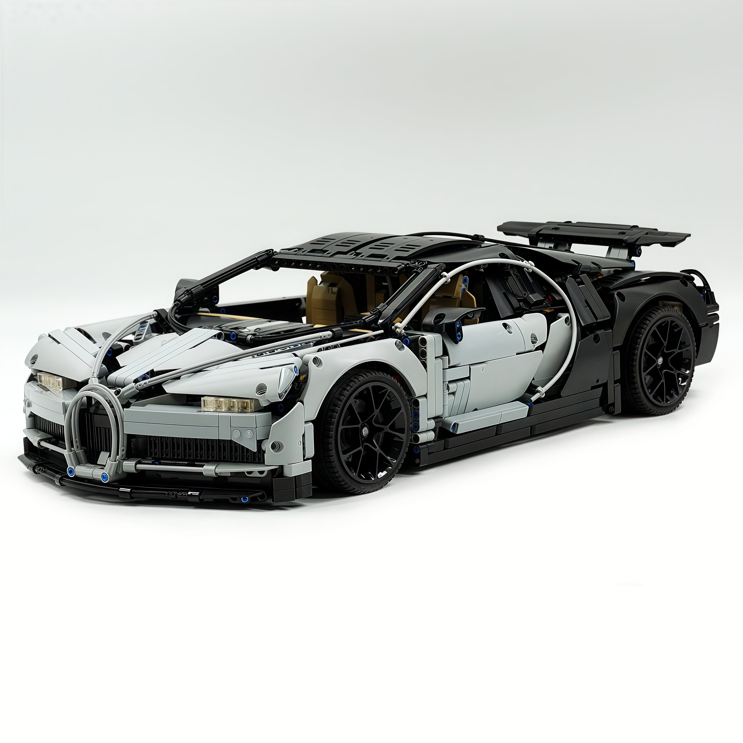 1: 8 Bugatti Chiron, Custom Modified Gray+Black Edition (4031PCS)