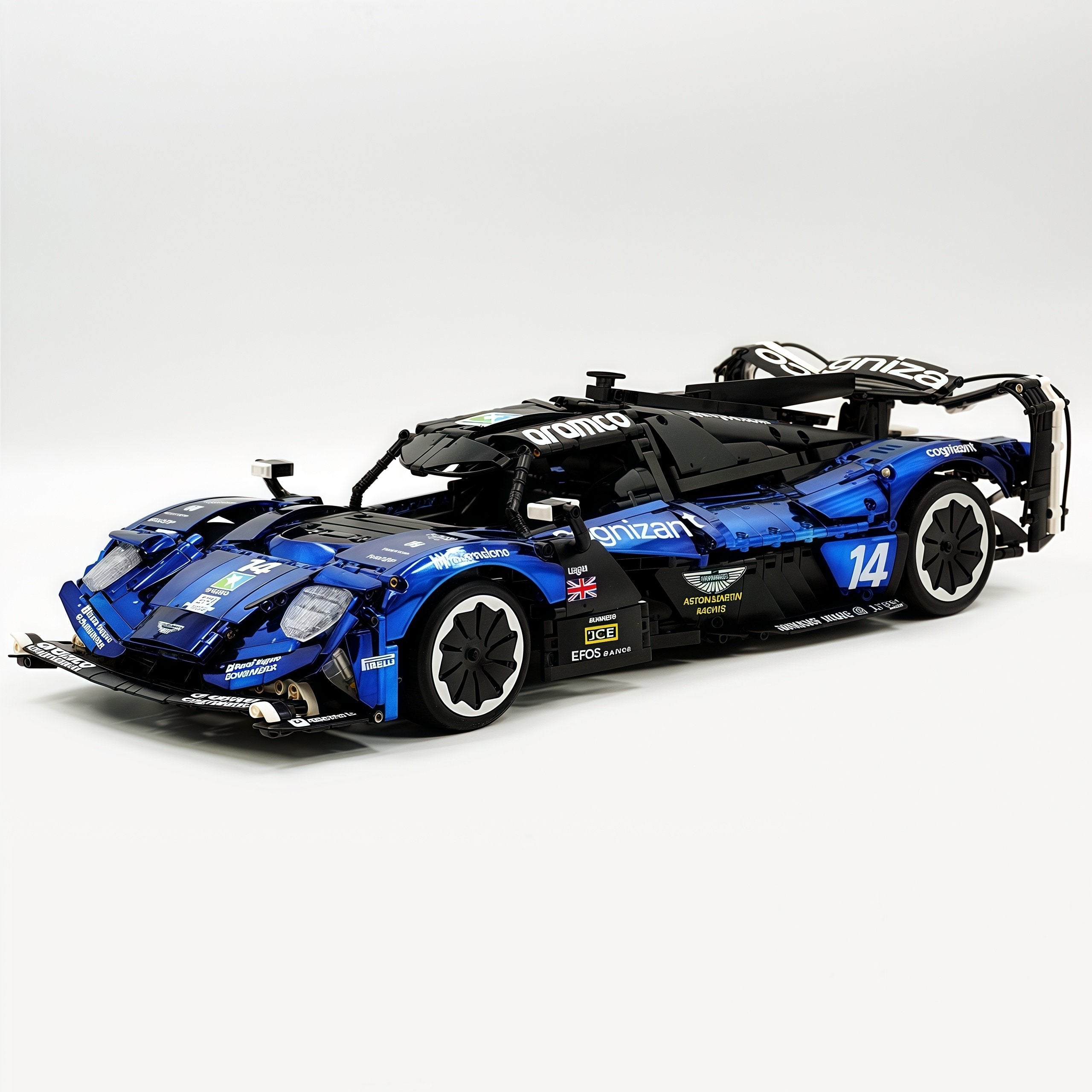 1: 8 Aston Martin Valkyrie Hypercar, Electroplated Dark Blue Customized Version(3869 Pcs)