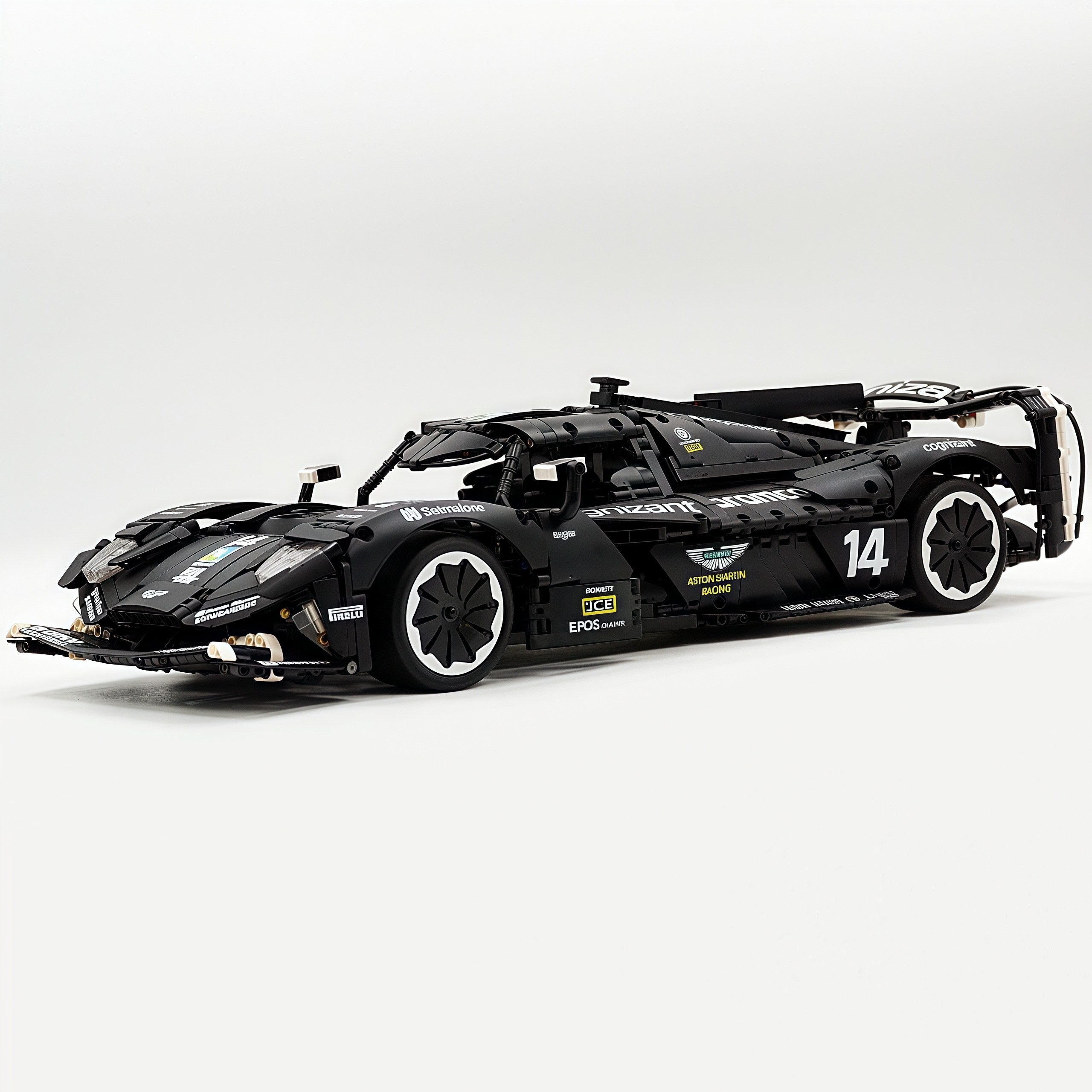 1: 8 Aston Martin Valkyrie Hypercar, Black Samurai Customized Version(3869 Pcs)