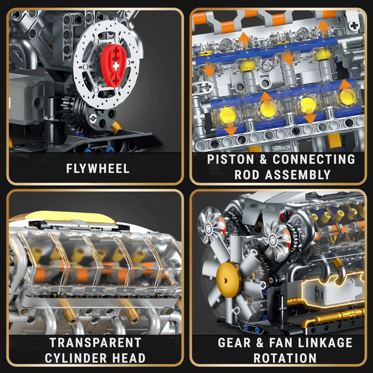 MOTORISED V8 ENGINE (692 PCS)