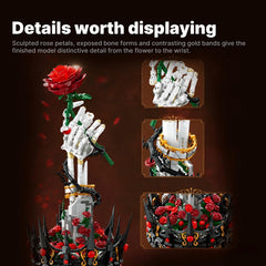 Skeletal Hand Rose Sculpture | 1,613 PCS