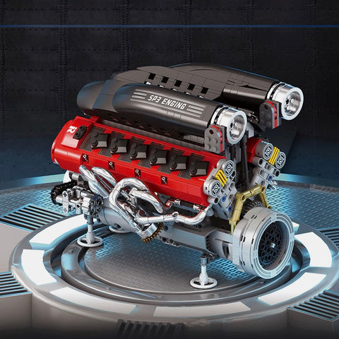 Italian V12 Hypercar Engine | Motorised Supercar Engine Model | 1240 ...