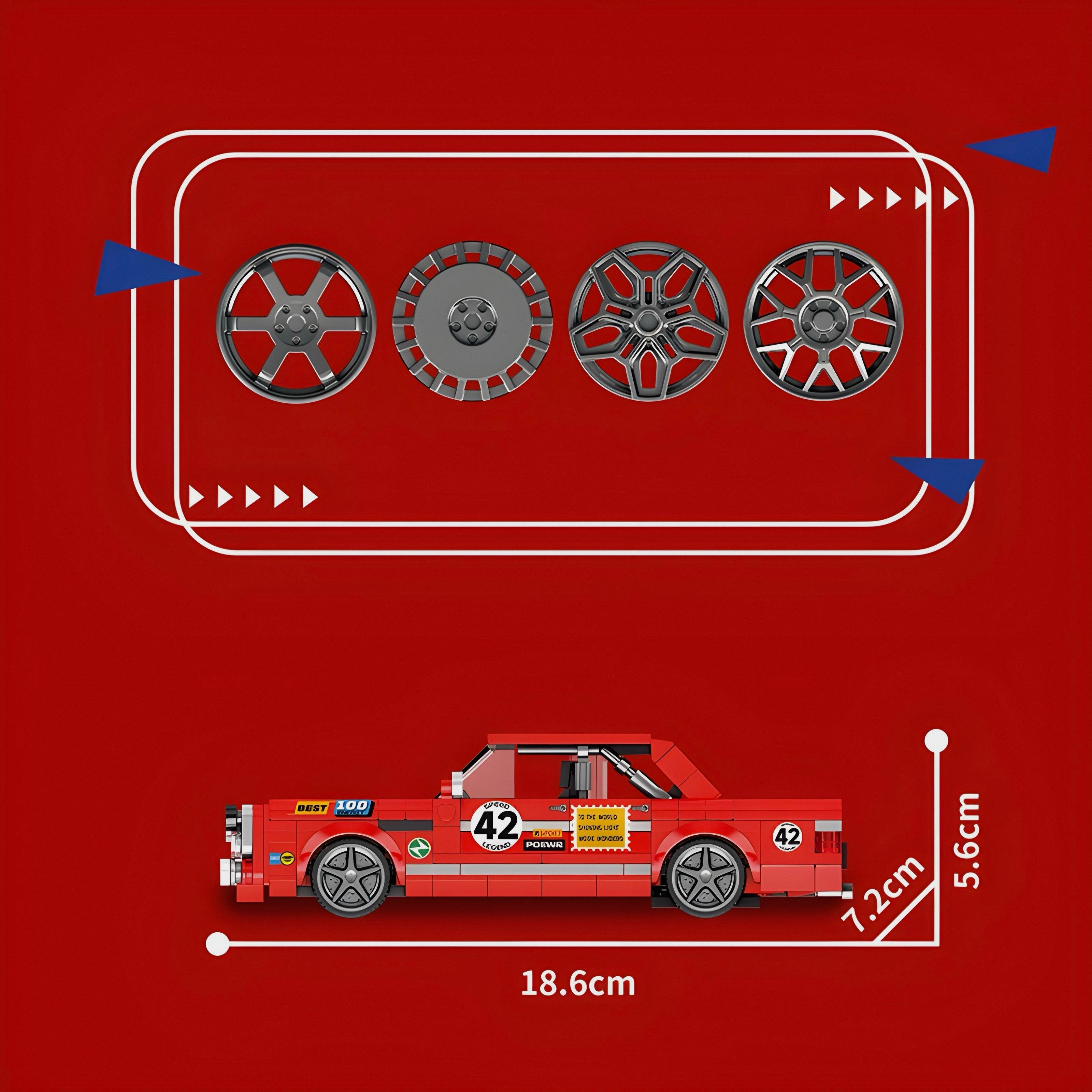 1: 24 MERCEDES 300 SEL RED PIG (352 PCS)