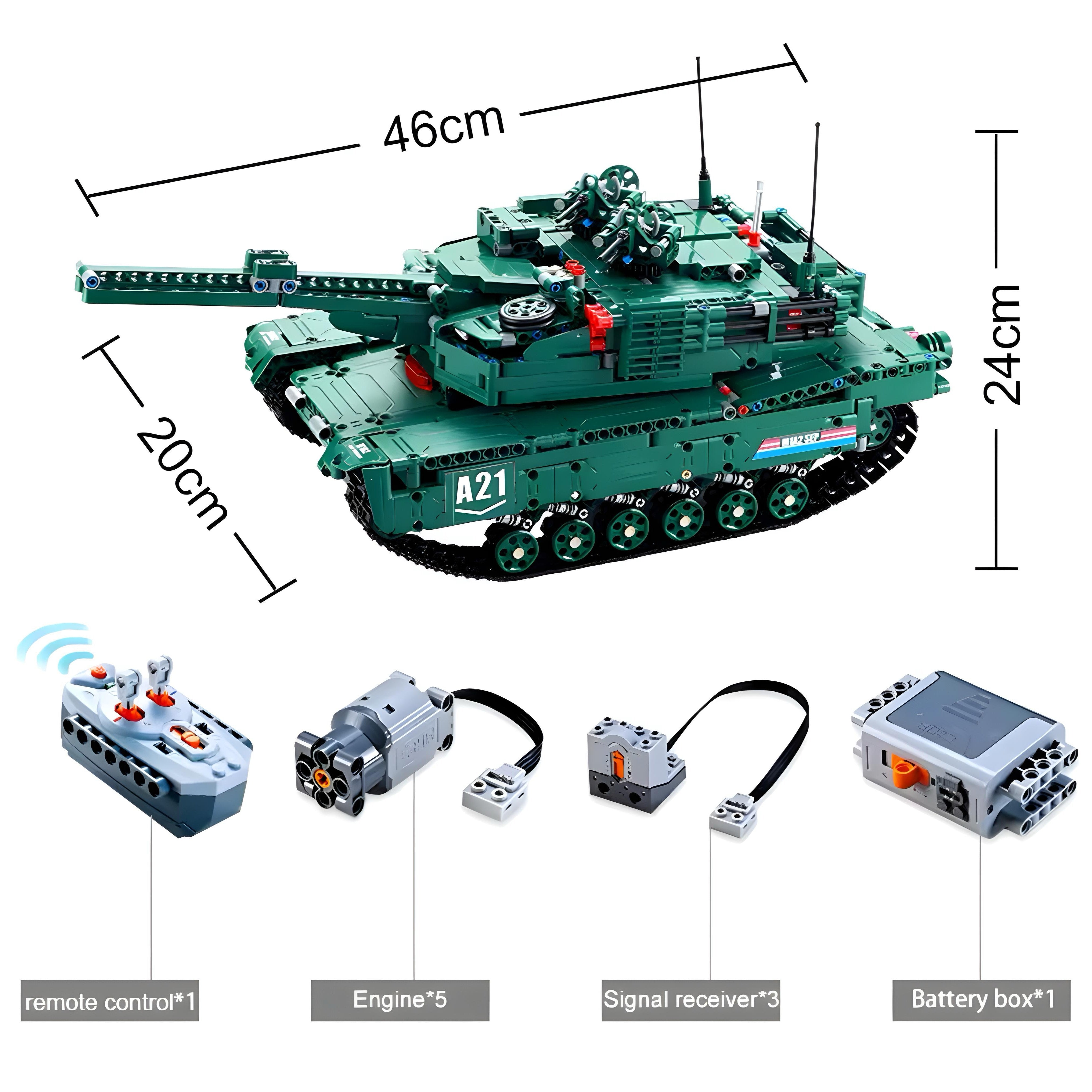 M1-A2 REMOTE CONTROLLED TANK (1502 PCS)