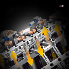 Large LaFerrari V12 Engine | Motorised Supercar Engine Model (2378 PCS)