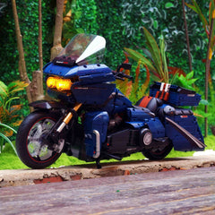 1:5 Harley-Davidson Street Glide Motorcycle | Glossy Starry Sky Blue Painted Edition(2410 PCS) - BAV BRICK
