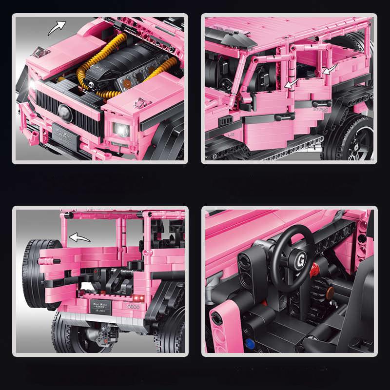 1:8 Pink Mercedes-Benz G800 4×4 Squared Brabus  (2687+PCS)