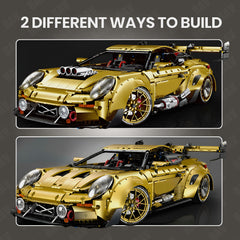 1:8 Porsche GT3 RS Gold Concept | Dual mode switching | 3824+PCS