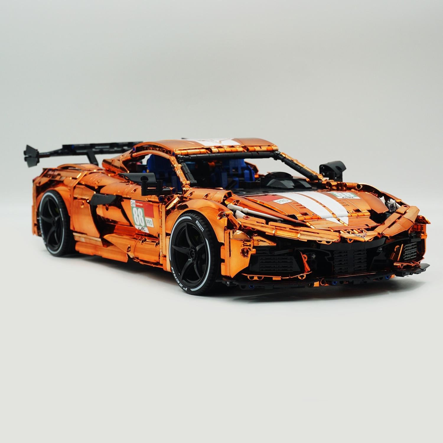 1: 8 Corvette C8 Supercar Building Sets, Mirror electroplating Customized Edition (3788 Pcs)