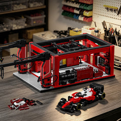 Ferrari F1 Race Car and F1 Pit House Set | 2035 PCS
