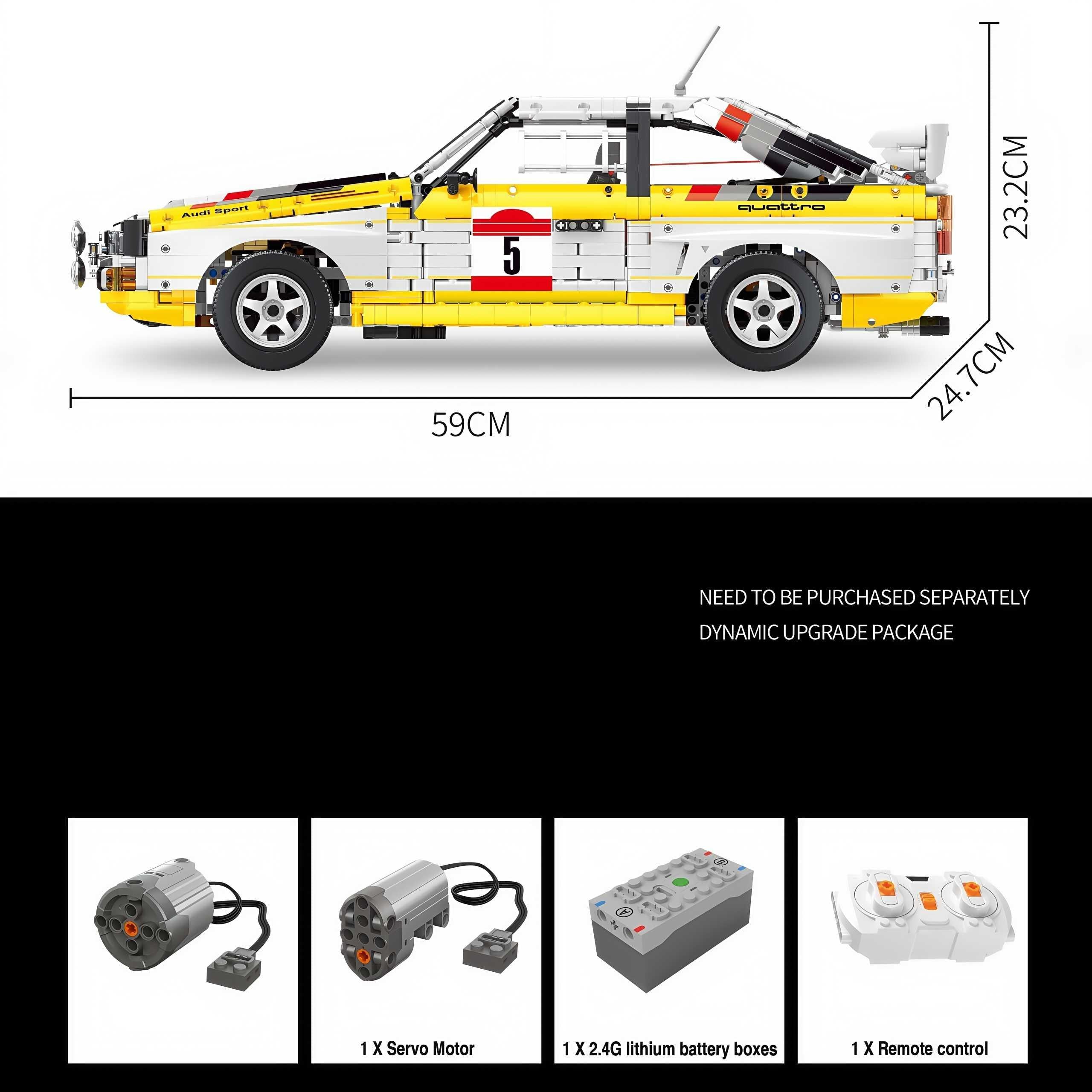 1: 8 Audi Rally Quattro S1 Group B 1984, Genuine Authorization (3887+Pcs)
