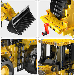 Bulldozer with Movable Front Loading Arm and Liftable Bucket | Heavy Construction Loader(910pcs)