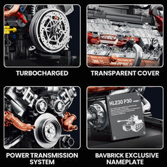 Heavy Tank V12 Engine |  Historic Military Engine Model | 1238 PCS - BAV BRICK